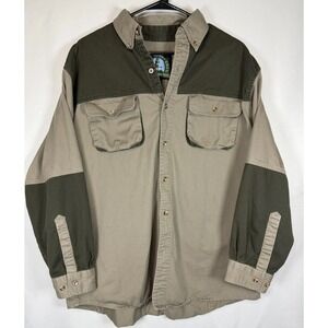 Master Sportsman Rugged Outdoor Hunting Shirt XL Khaki And Green